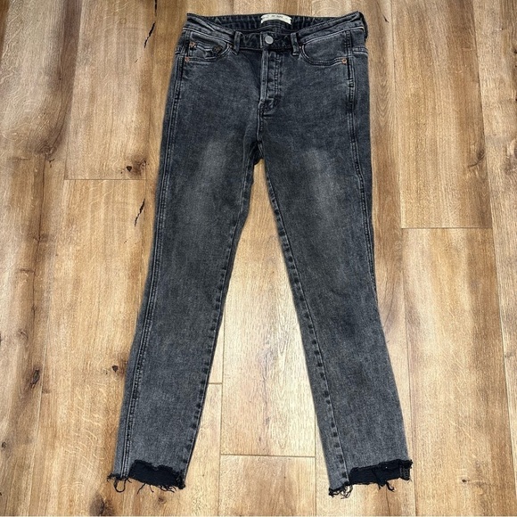 Free People Gray Raw Hem Jeans Size 25 - Picture 1 of 16